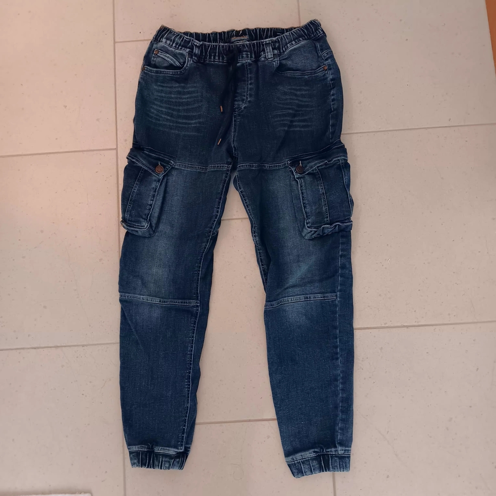 Denim Cargo Pants